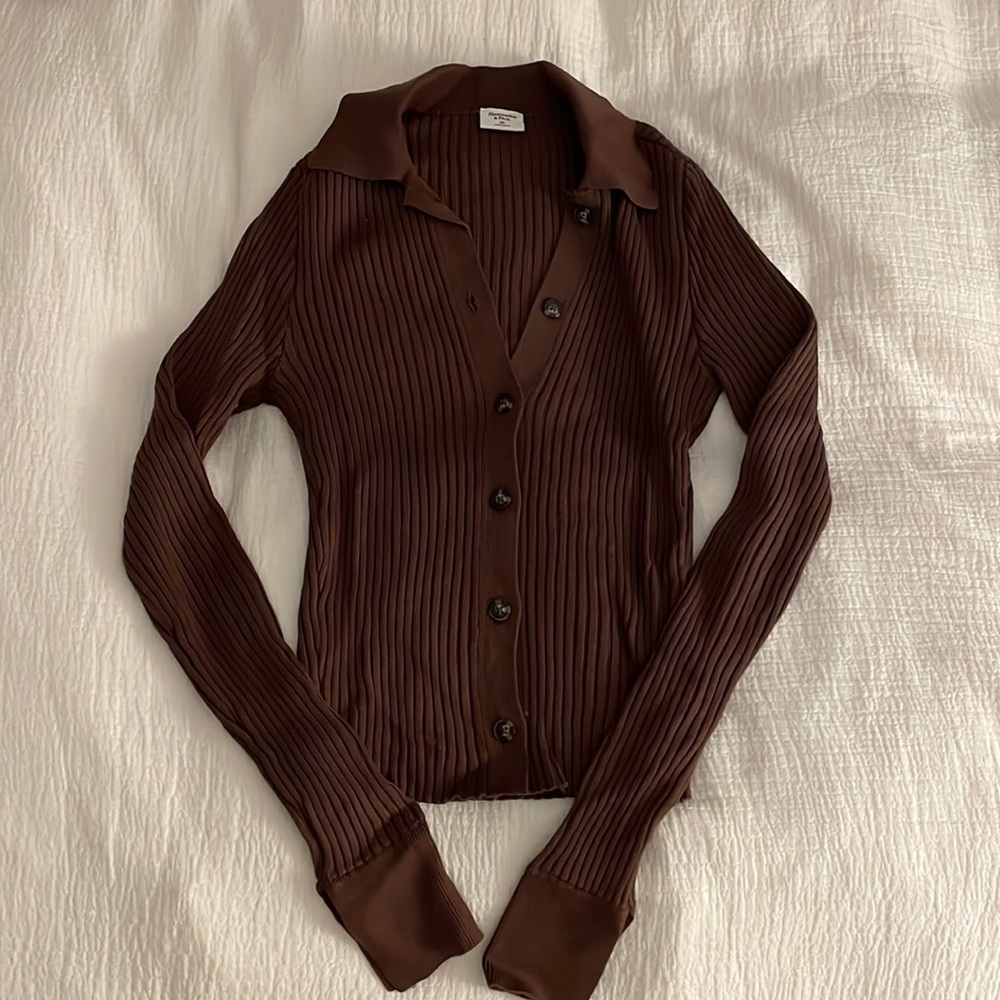 Abercrombie & Fitch Brown Cardigan